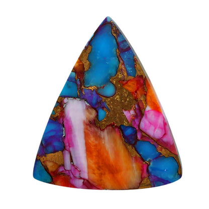 Kingman Orange Dahlia Turquoise 23.45x27x5.5 mm Fancy Shape Polished Gemstone LS78-06931