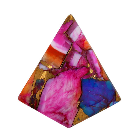 Kingman Orange Dahlia Turquoise 24x26.55x5 mm Fancy Shape Polished Gemstone LS78-06932