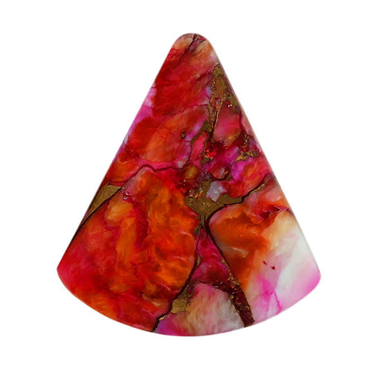 Kingman Orange Dahlia Turquoise 20.55x23.4x4.7 mm Fancy Shape Polished Gemstone LS78-06941