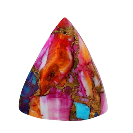 Kingman Orange Dahlia Turquoise 20x23.15x4.3 mm Fancy Shape Polished Gemstone LS78-06950