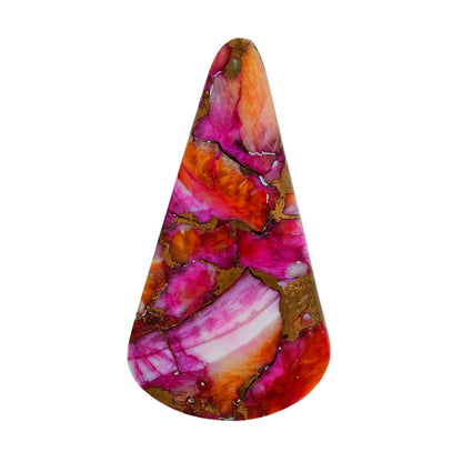 Kingman Orange Dahlia Turquoise 20.1x37.55x4.5 mm Pear Shape Polished Gemstone LS78-06958