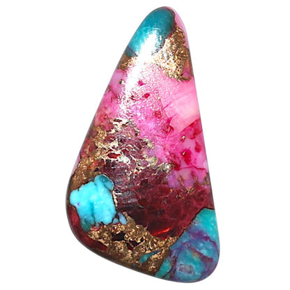 Kingman Pink Dahlia Turquoise 13x24.6x3.5 mm Fancy Shape Polished Gemstone LS78-09059