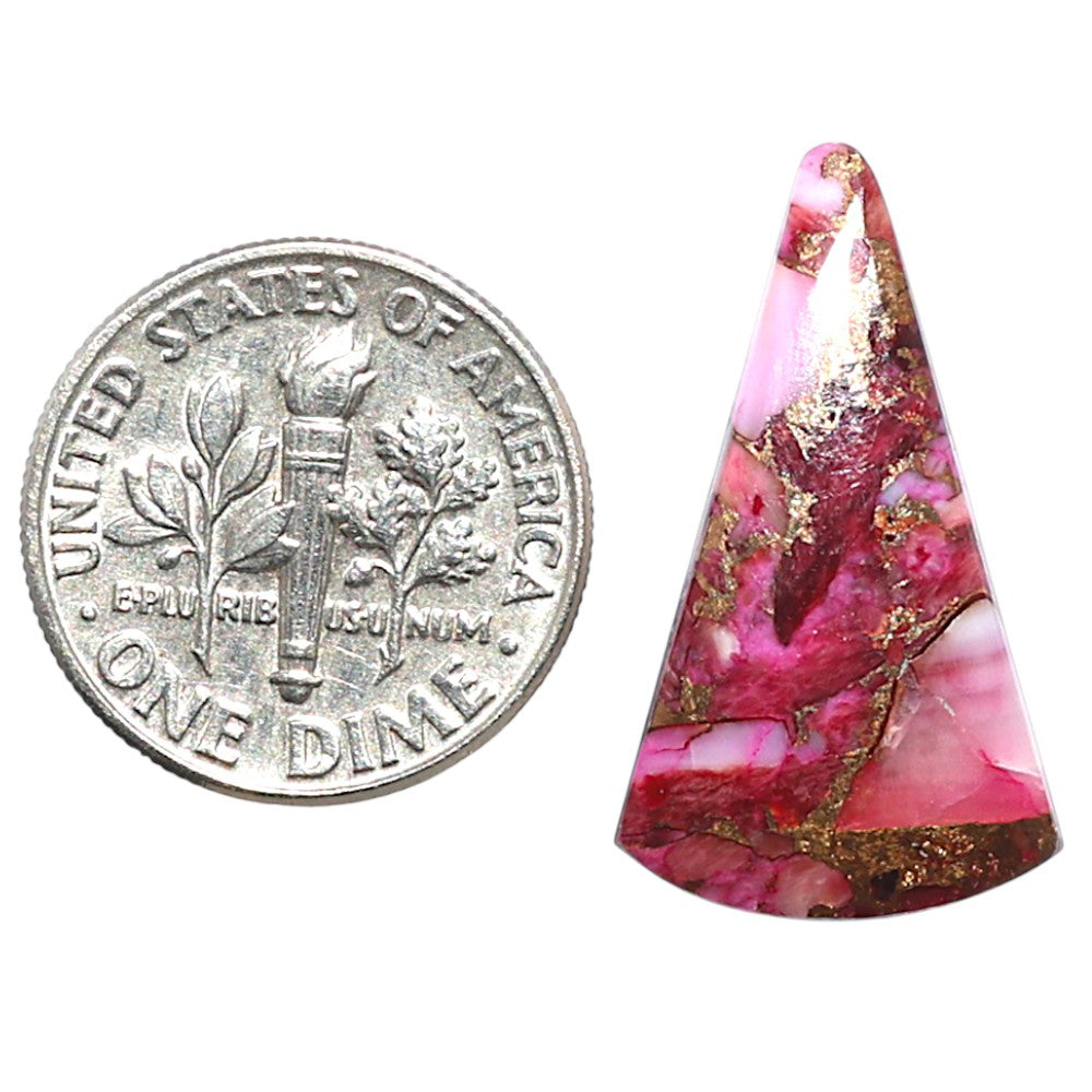 Kingman Pink Dahlia Turquoise 14x24.5x3 mm Fancy Shape Polished Gemstone LS78-09060