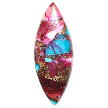 Kingman Pink Dahlia Turquoise 10.6x28x3.3 mm Marquise Shape Polished Gemstone LS78-09062