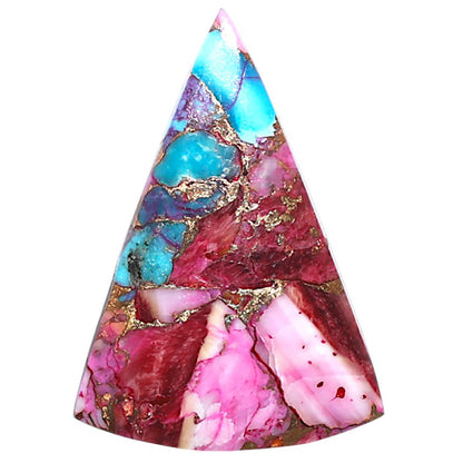 Kingman Pink Dahlia Turquoise 22.6x32x3 mm Fancy Shape Polished Gemstone LS78-09066
