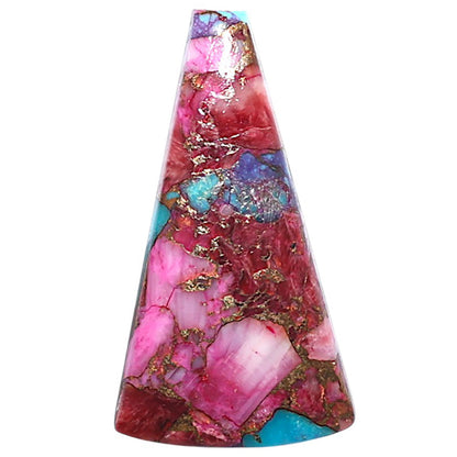Kingman Pink Dahlia Turquoise 16.1x29.3x3 mm Fancy Shape Polished Gemstone LS78-09068