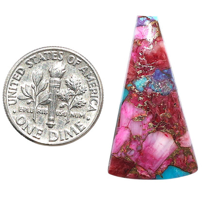 Kingman Pink Dahlia Turquoise 16.1x29.3x3 mm Fancy Shape Polished Gemstone LS78-09068