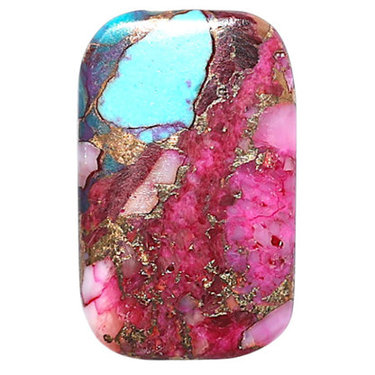 Kingman Pink Dahlia Turquoise 15.5x24.75x3 mm Cushion Shape Polished Gemstone LS78-09071