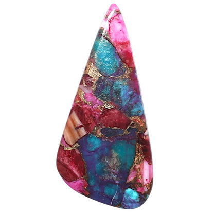 Kingman Pink Dahlia Turquoise 16.5x35.3x2.3 mm Fancy Shape Polished Gemstone LS78-09073