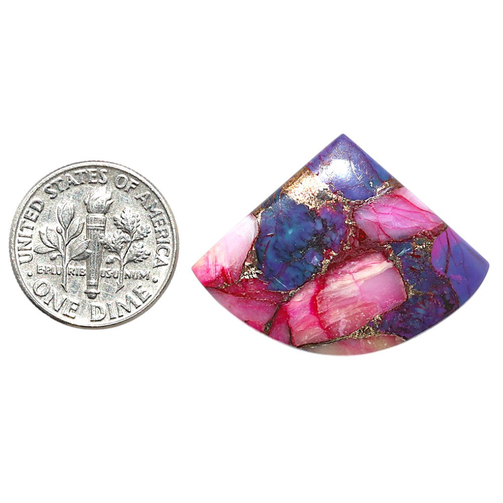 Kingman Pink Dahlia Turquoise 23.75x31.65x3 mm Fancy Shape Polished Gemstone LS78-09076