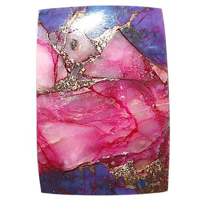 Kingman Pink Dahlia Turquoise 18x25.7x3 mm Baguette Shape Polished Gemstone LS78-09077