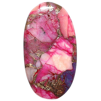 Kingman Pink Dahlia Turquoise 16x29.15x2.3 mm Oval Shape Polished Gemstone LS78-09082
