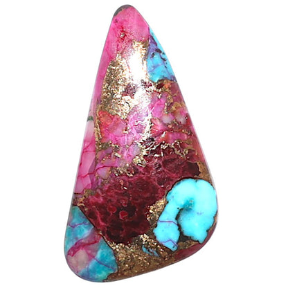 Kingman Pink Dahlia Turquoise 13.2x24.8x4 mm Fancy Shape Polished Gemstone LS78-09090