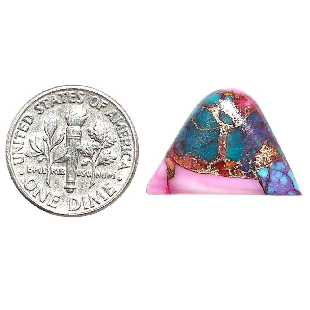 Kingman Pink Dahlia Turquoise 14.5x21x3.8 mm Fancy Shape Polished Gemstone LS78-09092