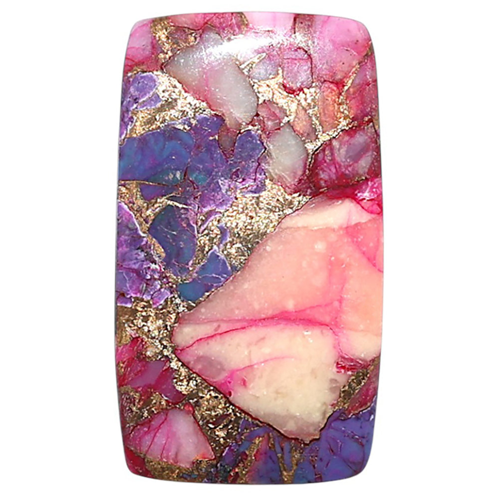 Kingman Pink Dahlia Turquoise 16x28.45x3 mm Cushion Shape Polished Gemstone LS78-09101