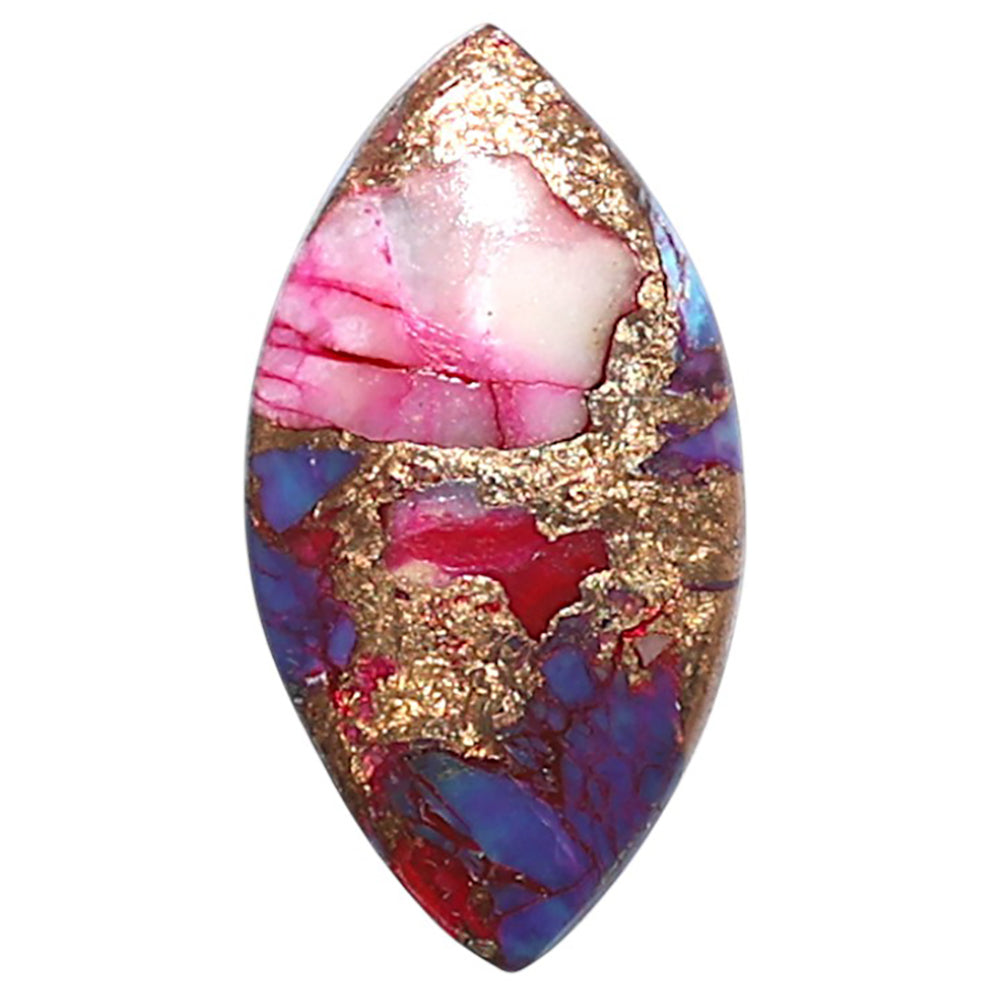 Kingman Pink Dahlia Turquoise 12.2x23x2.5 mm Marquise Shape Polished Gemstone LS78-09104