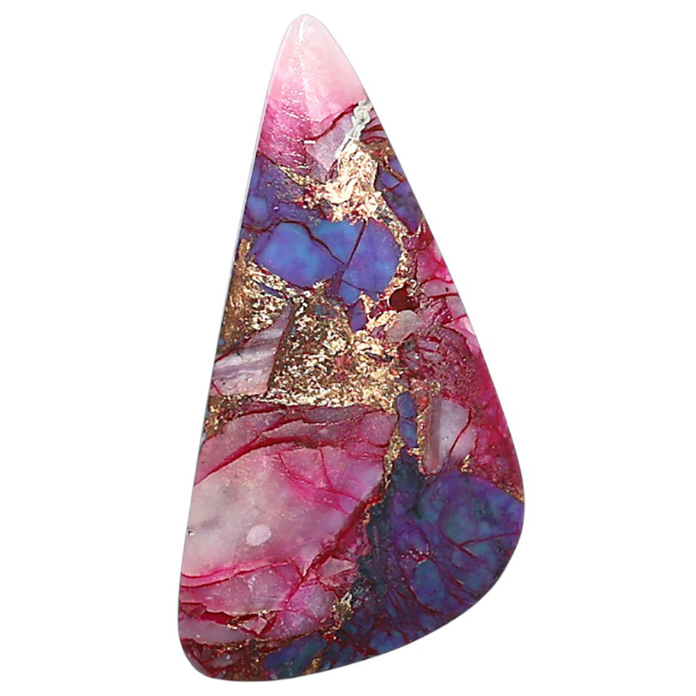 Kingman Pink Dahlia Turquoise 17.8x36x2.5 mm Fancy Shape Polished Gemstone LS78-09111