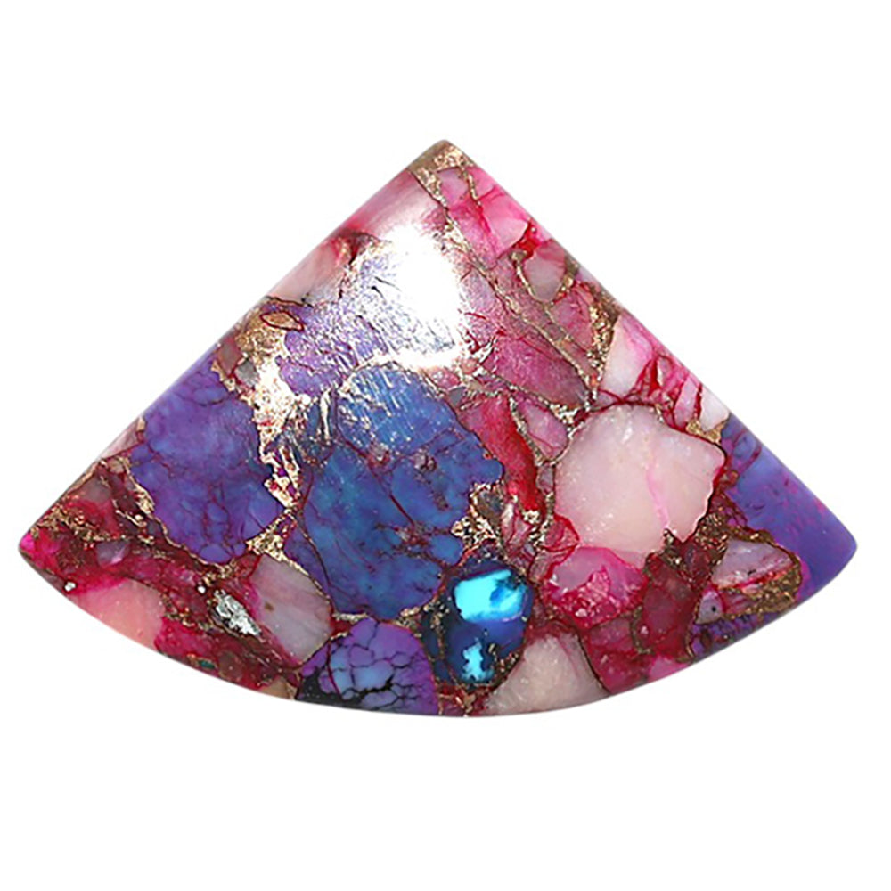 Kingman Pink Dahlia Turquoise 28.8x42x4 mm Fancy Shape Polished Gemstone LS78-09113