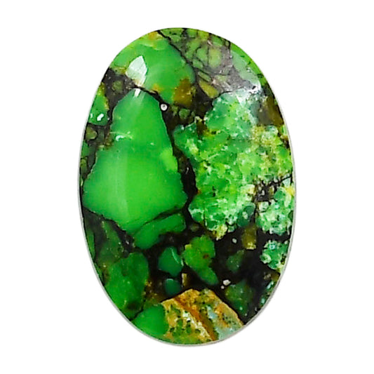 Green Matrix Turquoise 15x21.55x4.5 mm Oval Shape Polished Gemstone LS79-05031