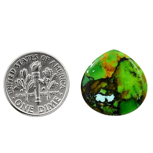 Green Matrix Turquoise 18x18.1x2.5 mm Heart Shape Polished Gemstone LS79-05038
