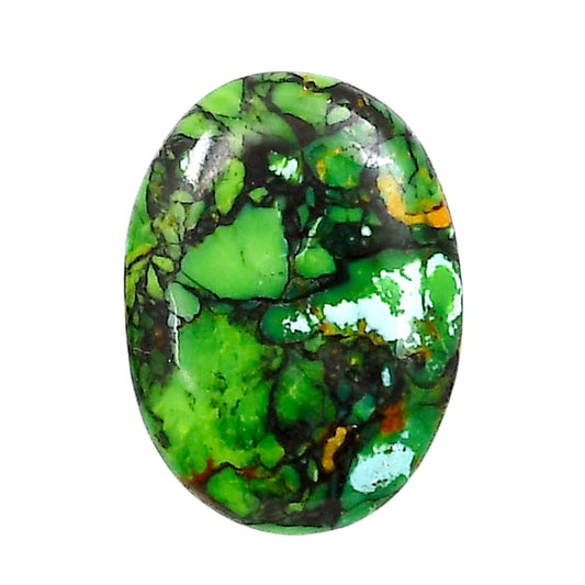 Green Matrix Turquoise 17x23.3x4 mm Oval Shape Polished Gemstone LS79-05044
