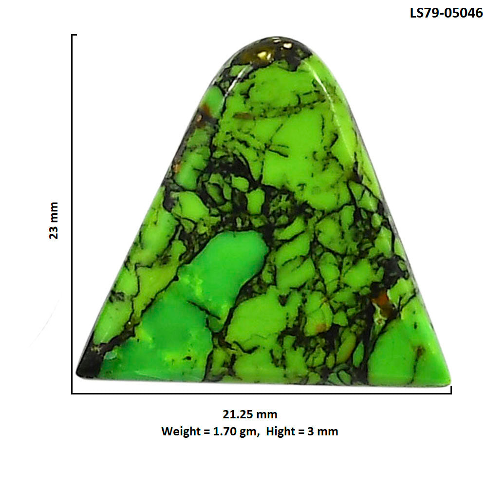 Green Matrix Turquoise 21.25x23x3 mm Fancy Shape Polished Gemstone LS79-05046