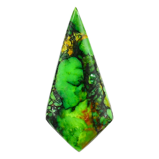Green Matrix Turquoise 17x36.6x3.5 mm Fancy Shape Polished Gemstone LS79-05049