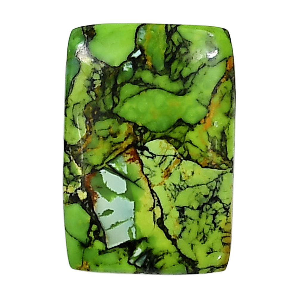 Green Matrix Turquoise 16.1x23.55x3.7 mm Baguette Shape Polished Gemstone LS79-05054