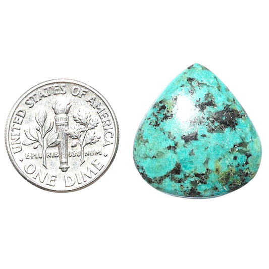 Lucky Charm Tibetan Turquoise 19.8x21.2x5.5 mm Heart Shape Polished Gemstone LS80-08758