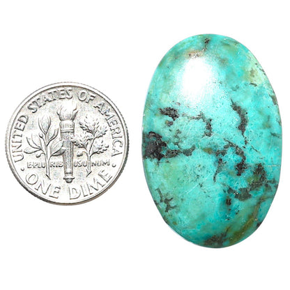 Lucky Charm Tibetan Turquoise 20.2x30.85x5 mm Oval Shape Polished Gemstone LS80-08761