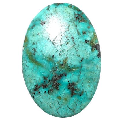 Lucky Charm Tibetan Turquoise 24.45x35.5x5 mm Oval Shape Polished Gemstone LS80-08765