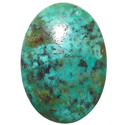 Lucky Charm Tibetan Turquoise 26.6x37.1x5.5 mm Oval Shape Polished Gemstone LS80-08767