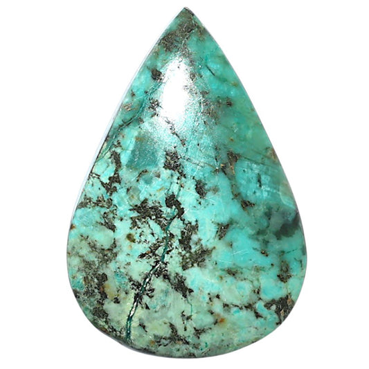 Lucky Charm Tibetan Turquoise 21.5x31.75x5.3 mm Pear Shape Polished Gemstone LS80-08774
