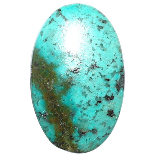 Lucky Charm Tibetan Turquoise 16.3x26x4.7 mm Oval Shape Polished Gemstone LS80-08778