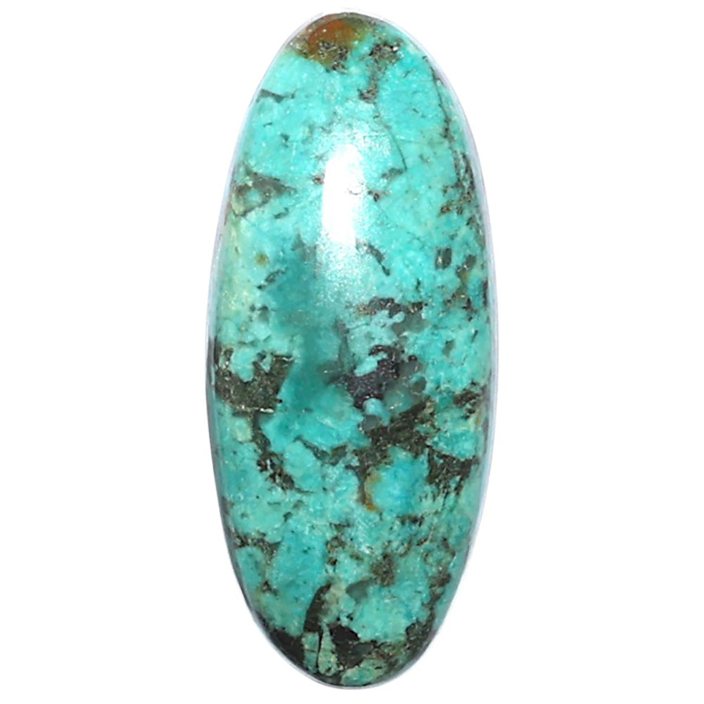 Lucky Charm Tibetan Turquoise 12.5x29x5.5 mm Oval Shape Polished Gemstone LS80-08780