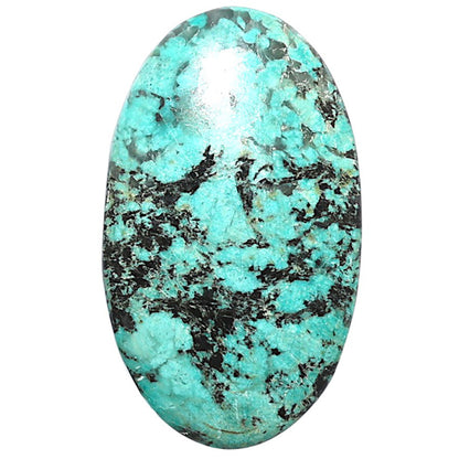 Lucky Charm Tibetan Turquoise 20x34.45x5 mm Oval Shape Polished Gemstone LS80-08781