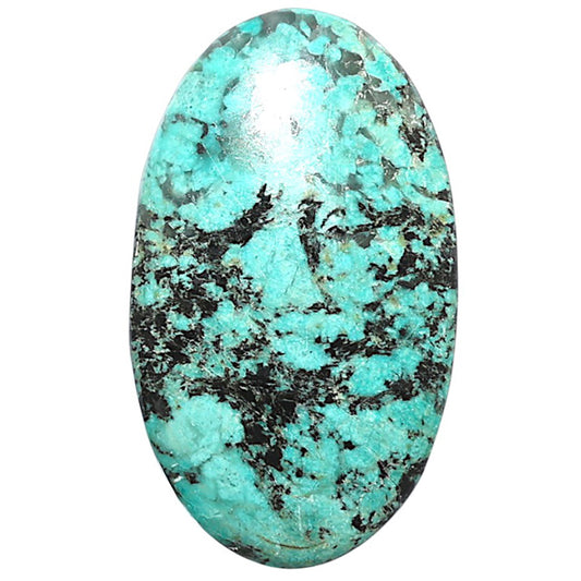 Lucky Charm Tibetan Turquoise 20x34.45x5 mm Oval Shape Polished Gemstone LS80-08781