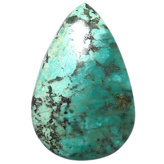 Lucky Charm Tibetan Turquoise 23.75x35.9x5.5 mm Pear Shape Polished Gemstone LS80-08782