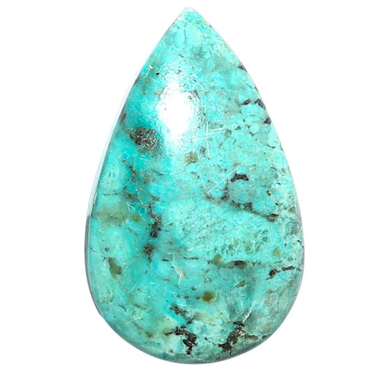 Lucky Charm Tibetan Turquoise 20x32.8x5.7 mm Pear Shape Polished Gemstone LS80-08785