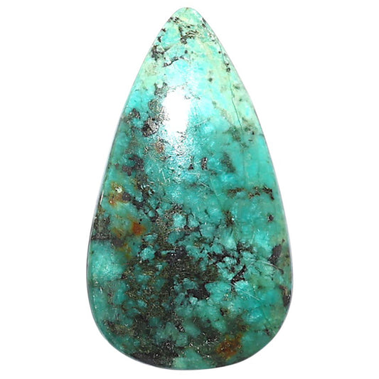 Lucky Charm Tibetan Turquoise 18.5x32.5x5 mm Pear Shape Polished Gemstone LS80-08796