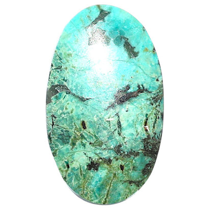 Lucky Charm Tibetan Turquoise 16.1x27.3x5 mm Oval Shape Polished Gemstone LS80-08797