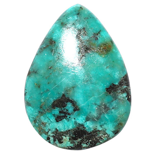 Lucky Charm Tibetan Turquoise 19x26.2x5.7 mm Pear Shape Polished Gemstone LS80-08798