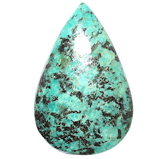 Lucky Charm Tibetan Turquoise 15.7x24.25x5 mm Pear Shape Polished Gemstone LS80-08800