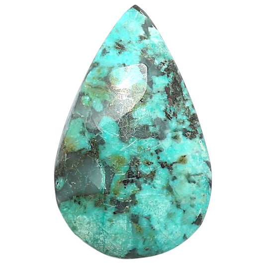 Lucky Charm Tibetan Turquoise 18.6x30.4x5.5 mm Pear Shape Polished Gemstone LS80-08803