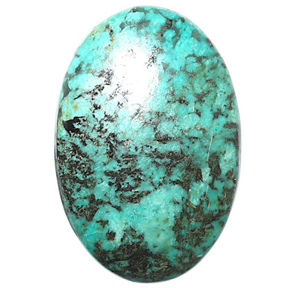 Lucky Charm Tibetan Turquoise 22x32.5x5 mm Oval Shape Polished Gemstone LS80-08806