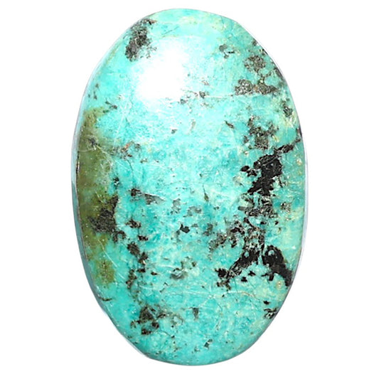 Lucky Charm Tibetan Turquoise 26.14x17.8x4.7 mm Oval Shape Polished Gemstone LS80-08810