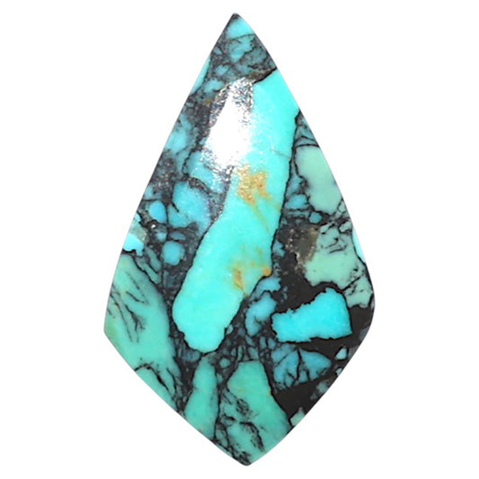 Lucky Charm Tibetan Turquoise 13x21.8x3 mm Fancy Shape Polished Gemstone LS80-09014