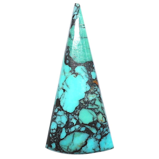 Lucky Charm Tibetan Turquoise 12x26.6x3.4 mm Fancy Shape Polished Gemstone LS80-09017