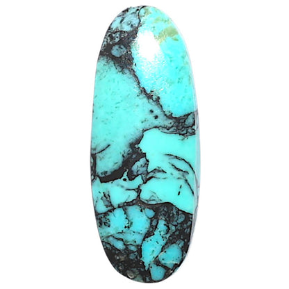 Lucky Charm Tibetan Turquoise 9.2x23.3x3 mm Oval Shape Polished Gemstone LS80-09019