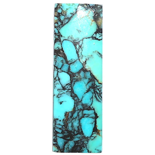 Lucky Charm Tibetan Turquoise 8.4x25x2.7 mm Baguette Shape Polished Gemstone LS80-09020